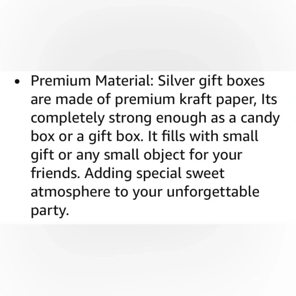 Silver Metallic Gift Boxes - Set of 25